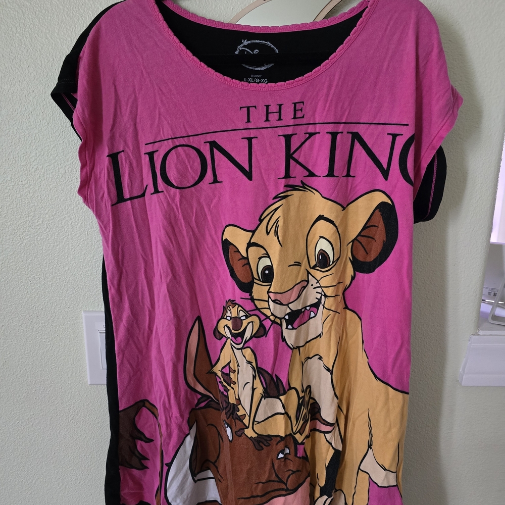 Disney The Lion King Pink and Black Kids Tee